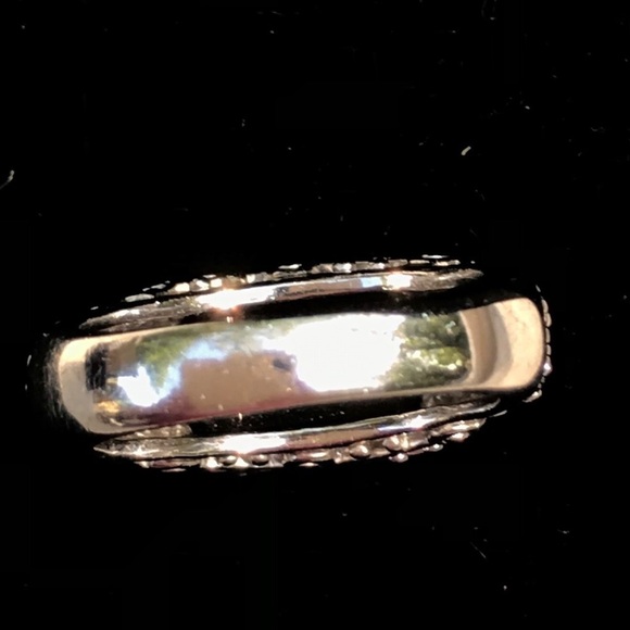 Lia Sophia silver toned ring with brown stone - Picture 6 of 7